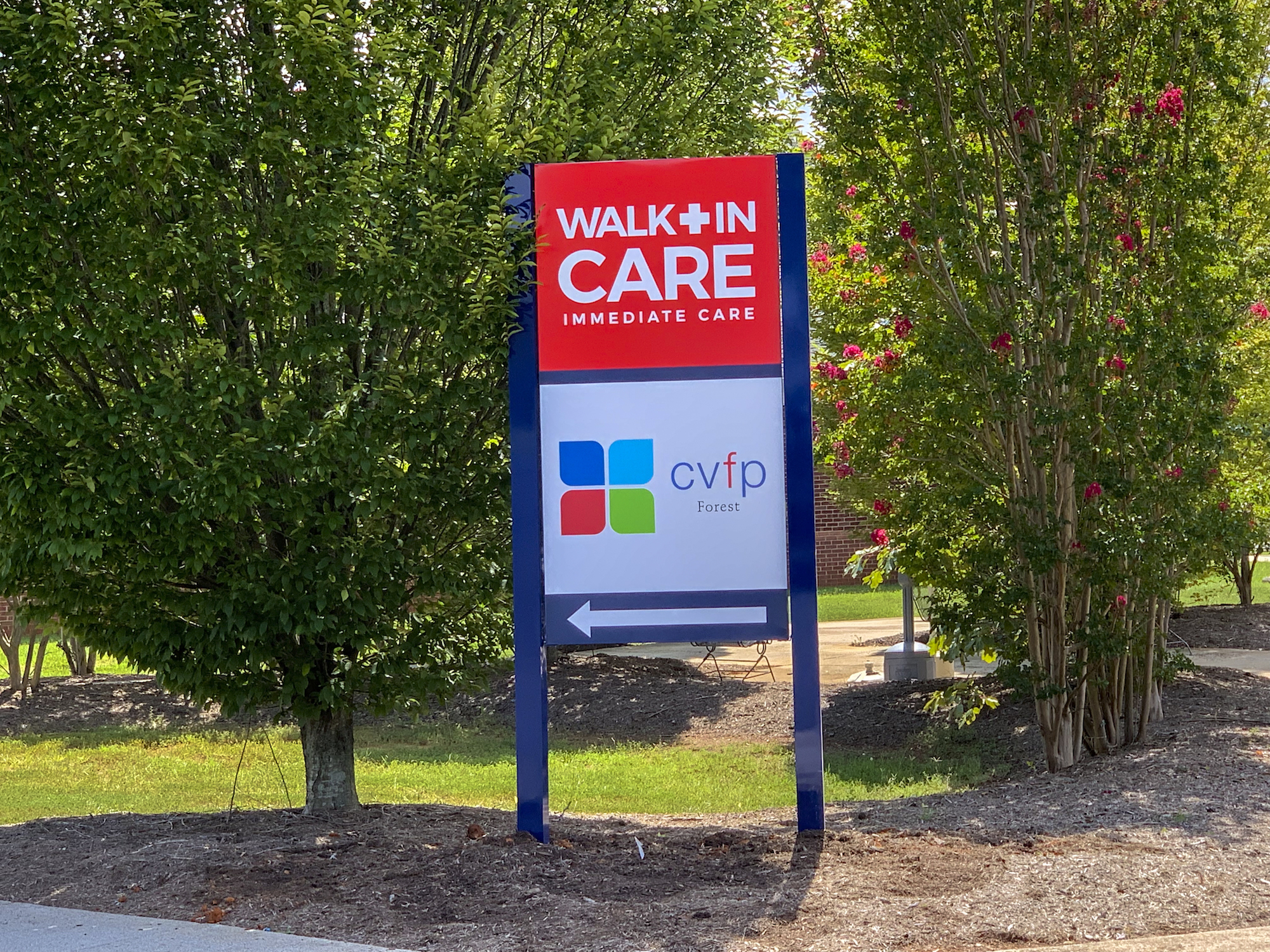 Walk-in-care CVFP Wayfinder sign